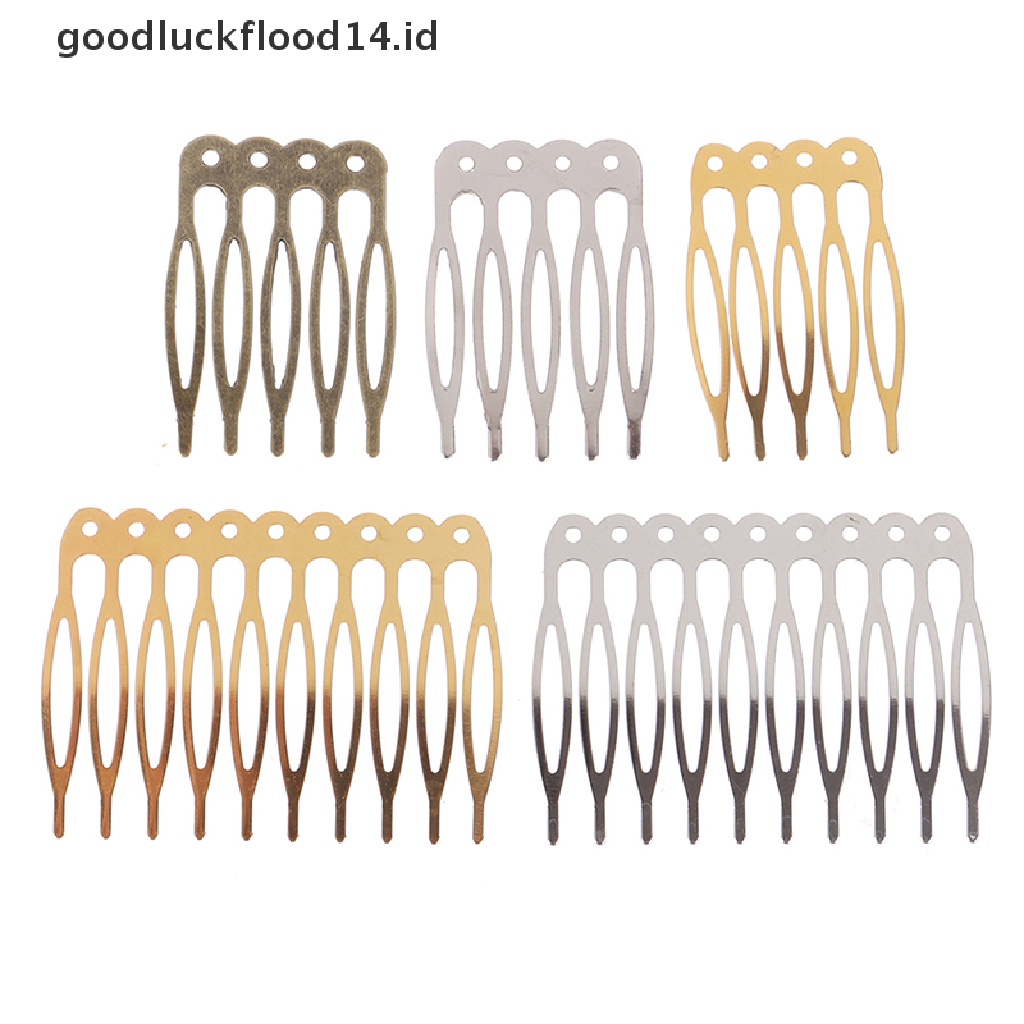 [OOID] 10Pcs 5/10 Teeth Metal Hair Comb Hair Clip Claw Shape Hairpins DIY Hair Supplies ID