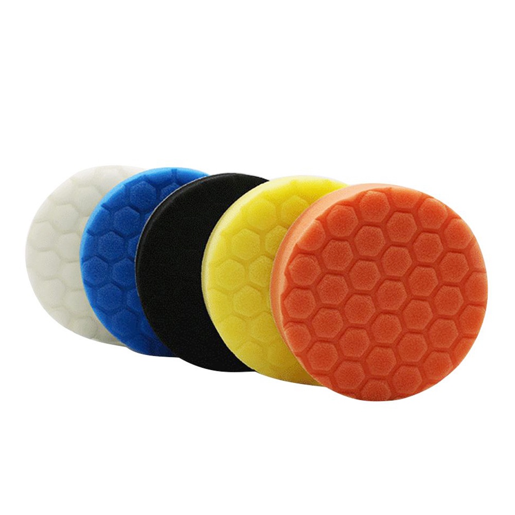 [Jianxin] 5Pcs 3/4/5/6/7inch Car Auto Body Care Round Sponge Buffing Polishing Waxing Pad