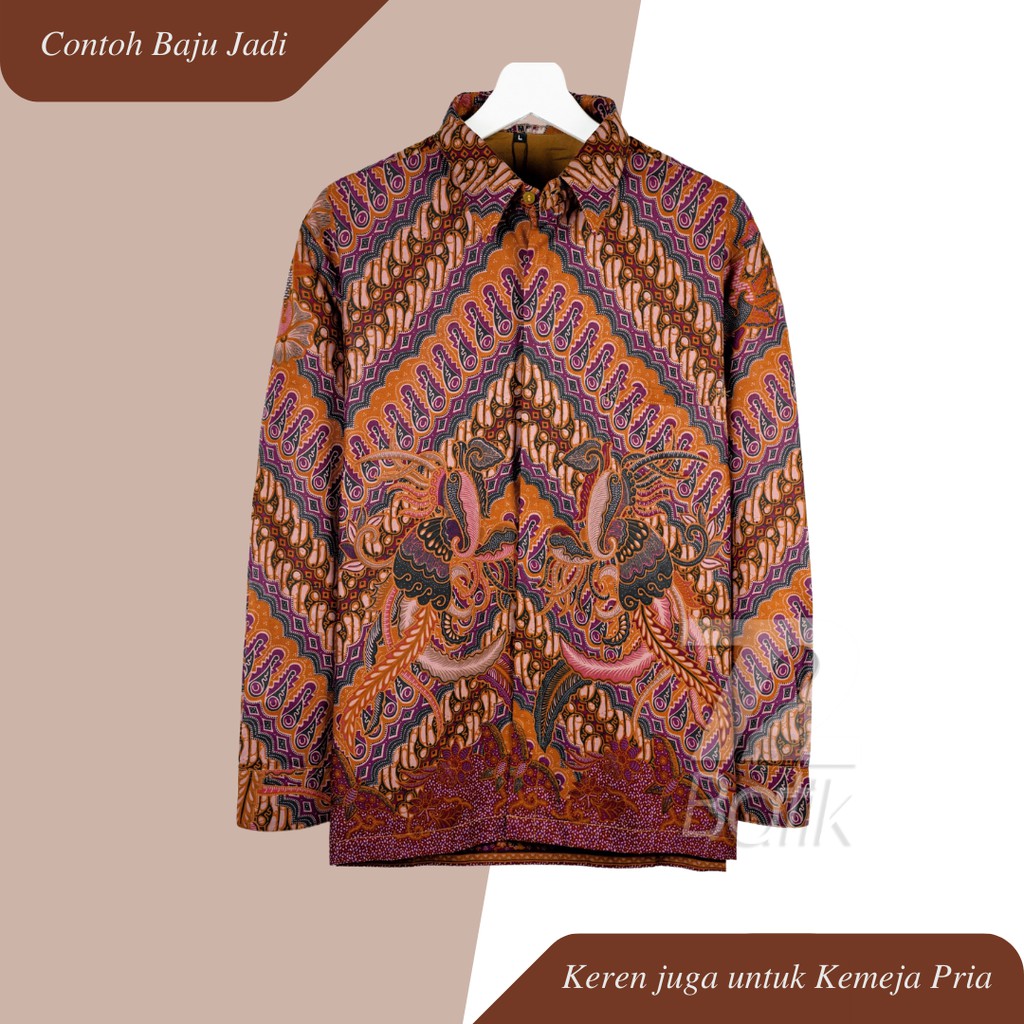 KAIN BATIK KATUN Premium Motif Parang Seling Kusumo Warna Coklat Orange Hijau 723223 Cap 72 Jarik Jarit Samping Kebat Panjang Batik Katun Modern Premium Bahan Seragam Batik Pernikahan Kantor Keluarga Murah Kamen Jadi Batik Bali Lembaran