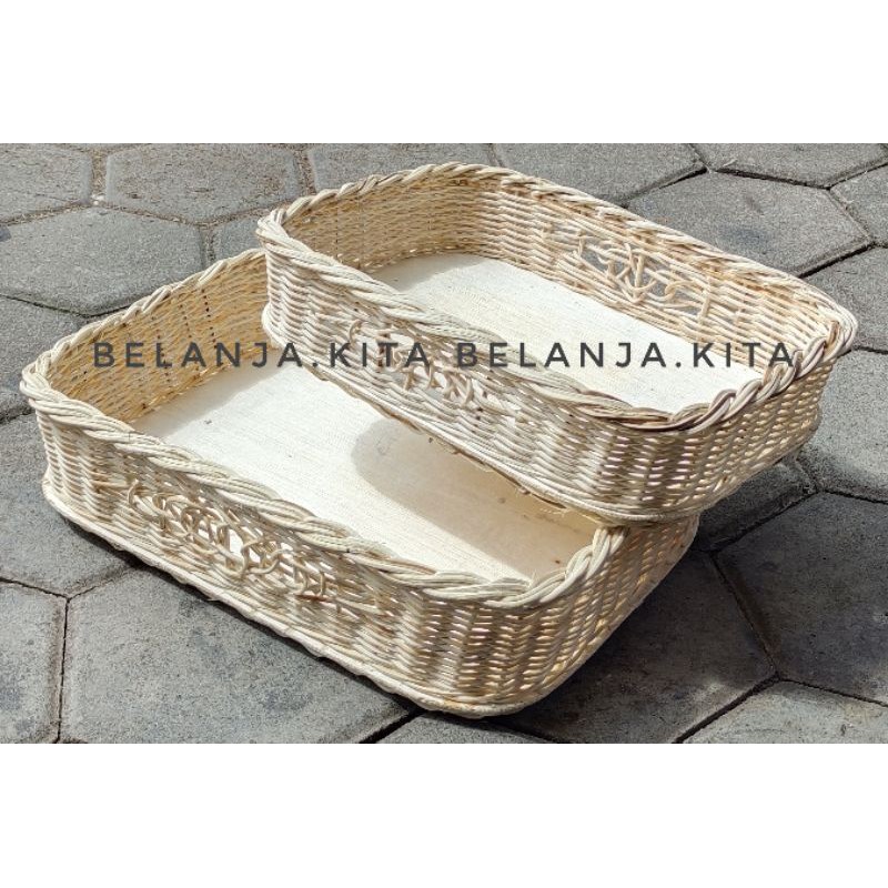 keranjang hampers rotan/keranjang hantaran/wadah buah rotan
