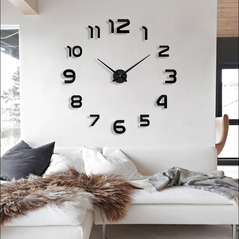 Jam Dinding Besar DIY Jumbo 80 - 120 cm / Jam Dinding DIY Unik Analog Giant Wall Clock