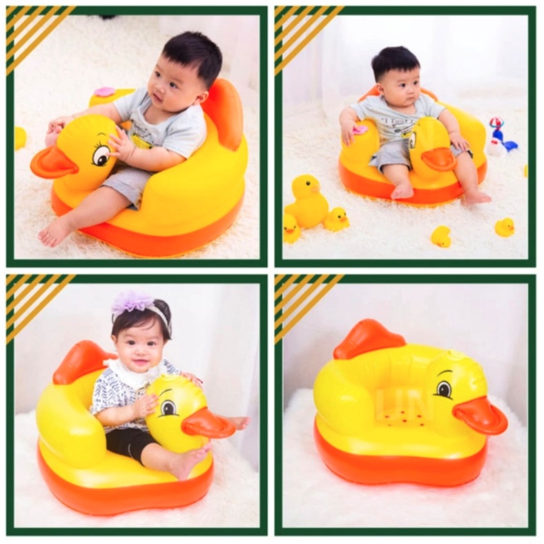 Sofa Bayi Tiup Model Bebek | Kursi Anak Belajar Duduk Baby Seat Pompa