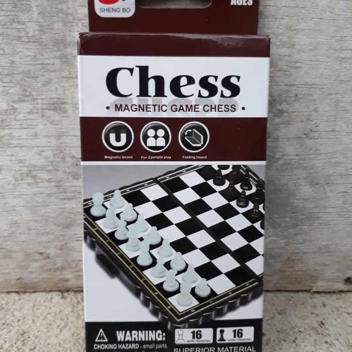 catur papan magnet mini - mainan edukatif magnetic chess bidak game