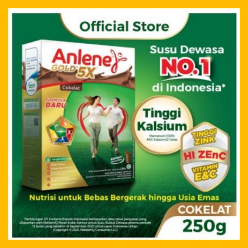 

Susu Anlene Gold 5x 250 gram gold plus