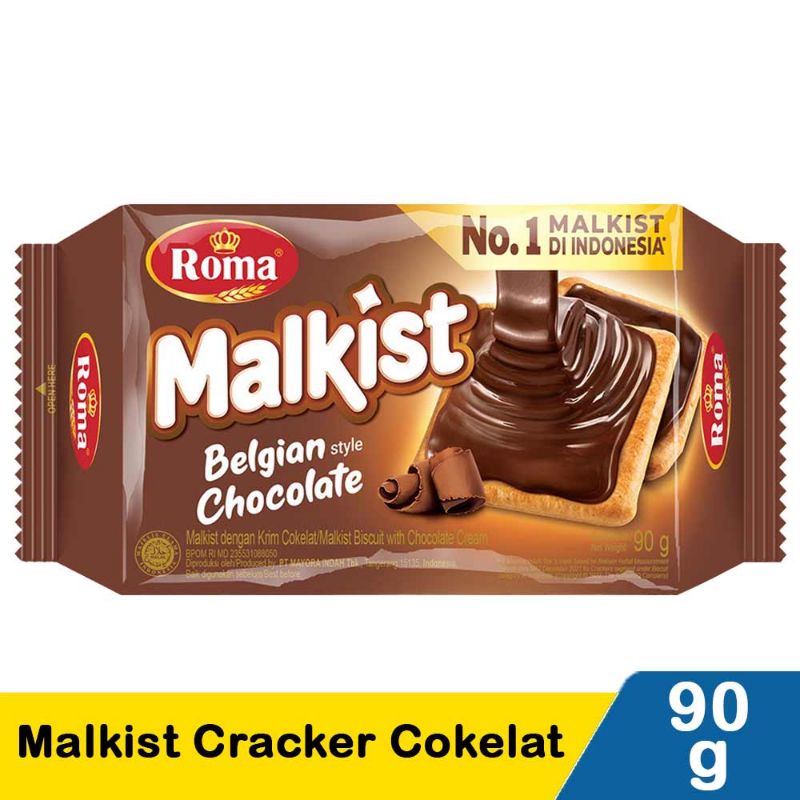 

Roma Crackers Malkist Belgian Style Cokelat 90G