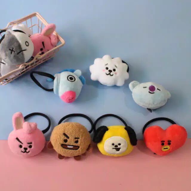 JG - IKAT RAMBUT BTS BT21 KUNCIR RAMBUT BONEKA