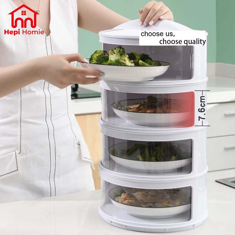 [HH] TUDUNG SAJI SUSUN / RAK TEMPAT PENYIMPANAN MAKANAN 4 TINGKAT PENUTUP SAYUR TETAP HANGAT / FOOD COVER STORAGE 5 LAYER