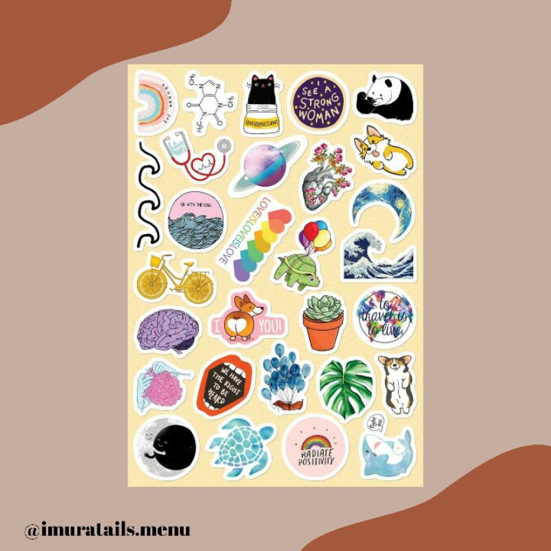 53pcs Sticker Tumblr Aesthetic 1