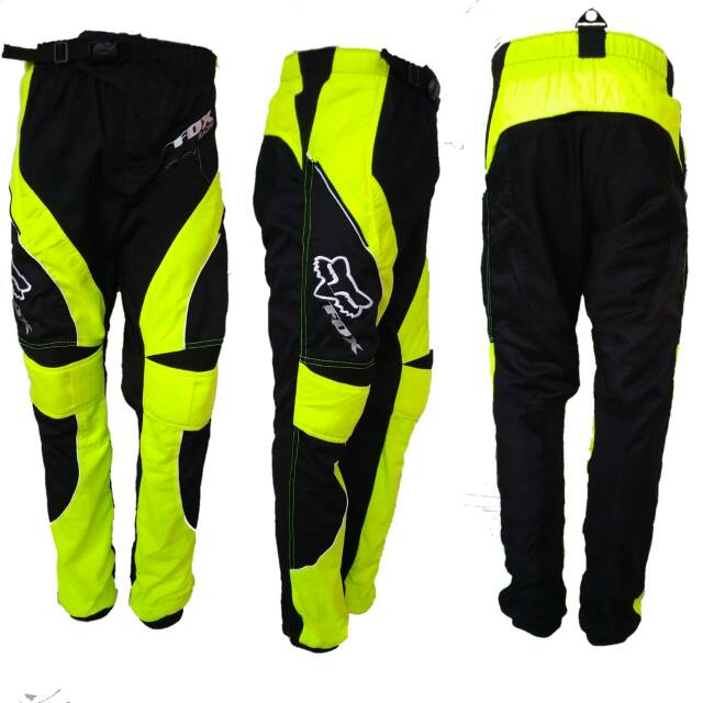 Celana Panjang Trail, MX Racing, MTB,Downhill Tipe 1 hijau stabilo
