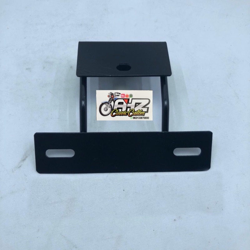 breket dudukan lampu LED rx king hitam plus pangkon plat nomor bandung style