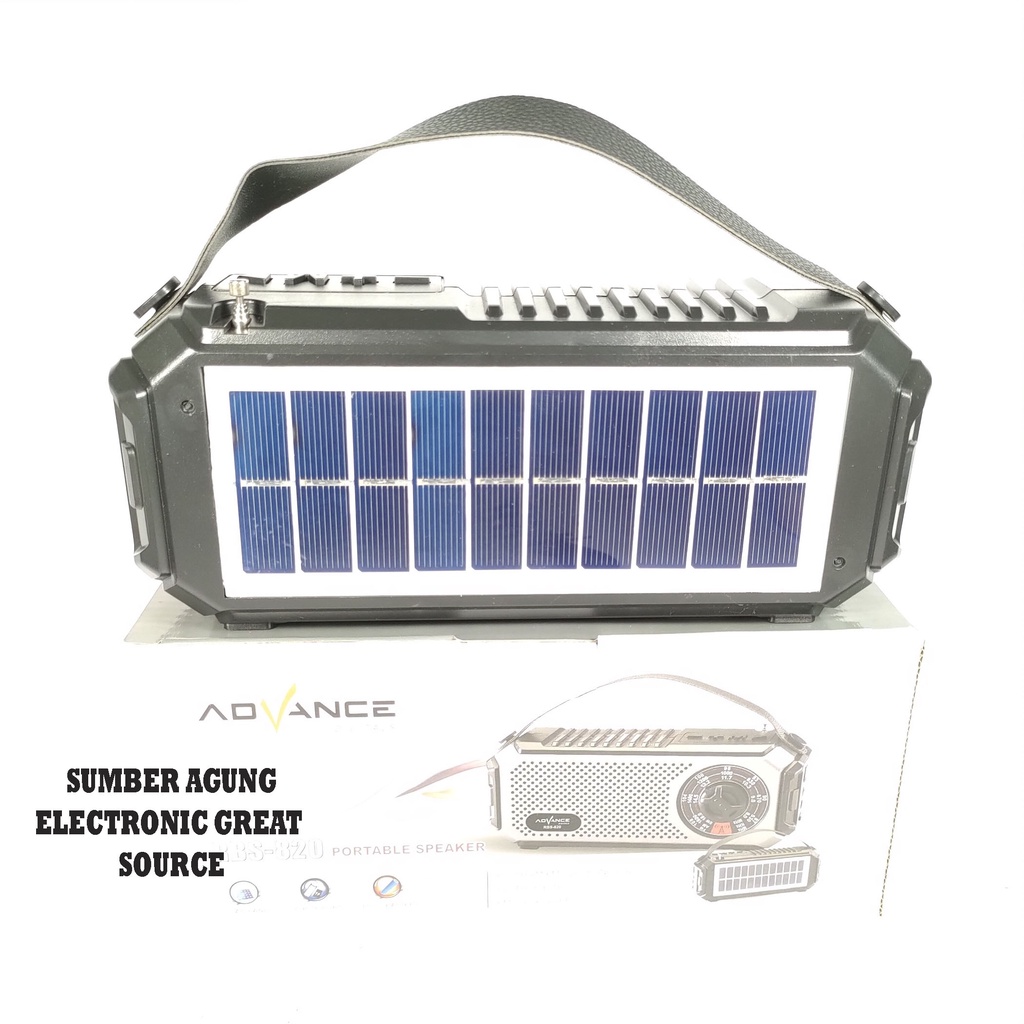 RBS820 Advance Portable Speaker Dengan Papan Solar 3Band Radio USB TF