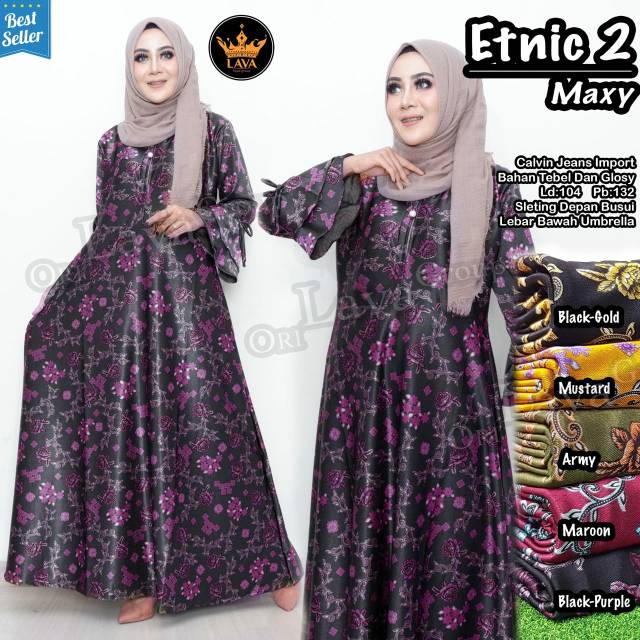 GAMIS MAXI ETNIC 2 CALVIN JEANS IMPORT GLOSSY BUSUI UMBRELLA