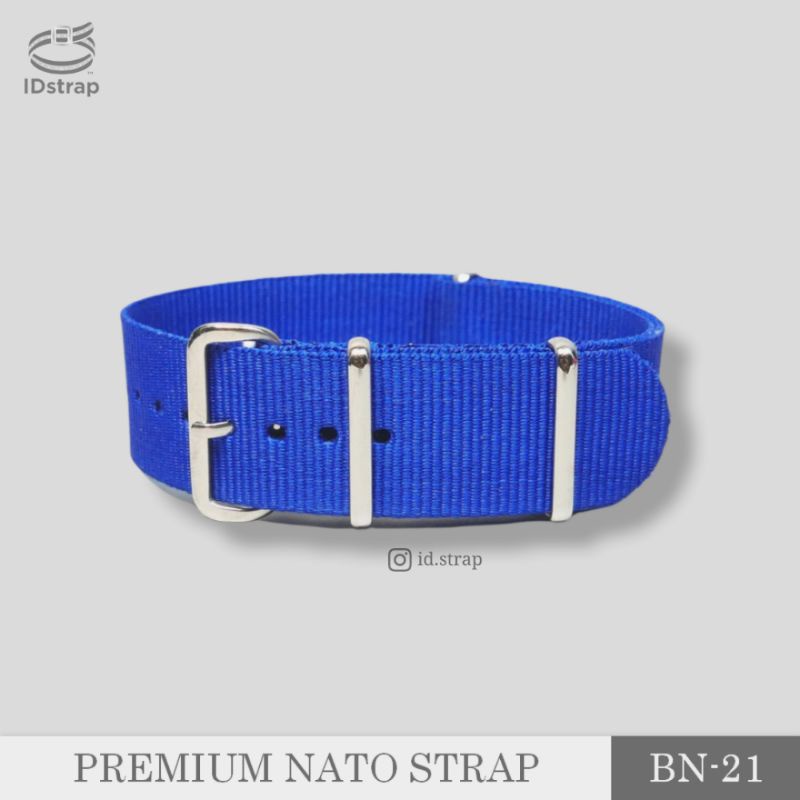 BN-21 Tali Jam Premium G10 Nylon Nato Strap - Blue 22mm