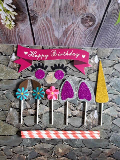 Cake Banner Murah Happy birthday Hiasan Kue Ultah Murah Dekorasi Kue