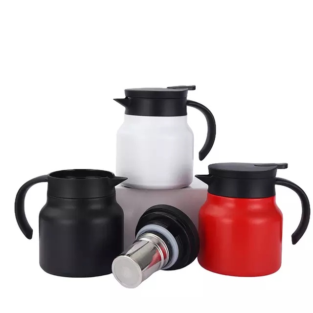 Teko Termos Teh Kopi dengan Saringan Bahan Stainless Steel 800ml