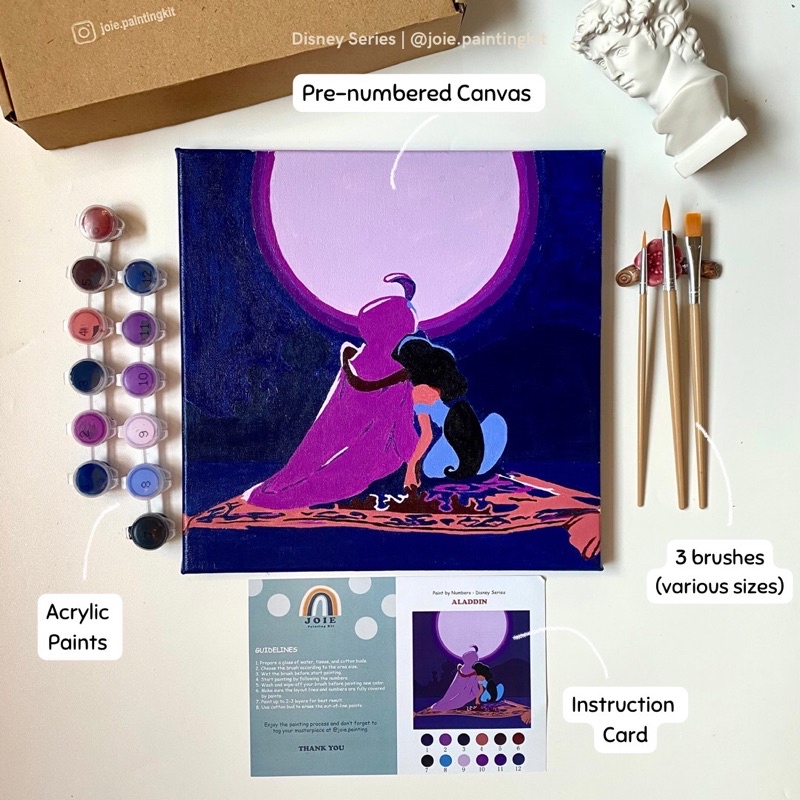 

PAINT BY NUMBER Disney Aladdin by Joie Painting Kit