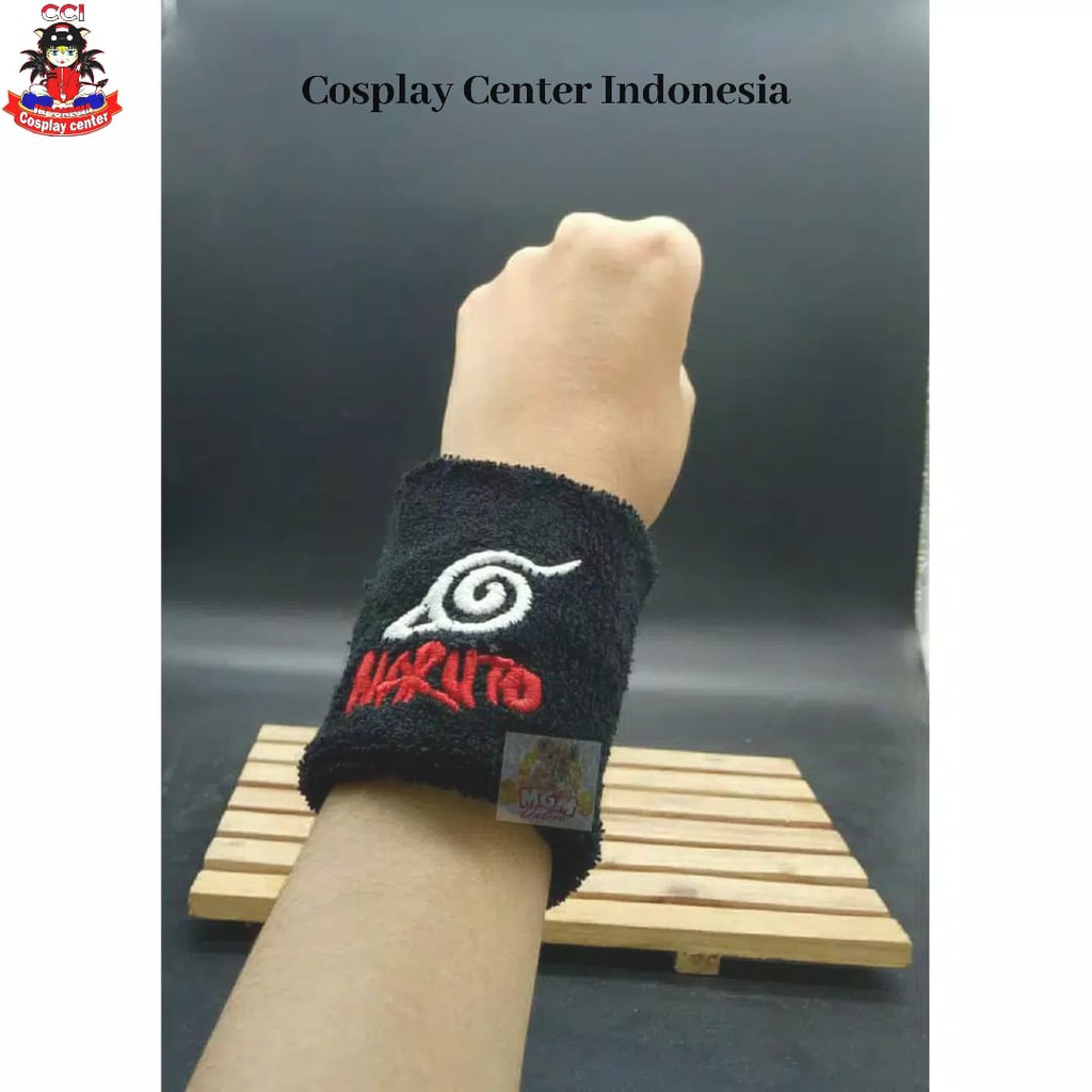 [Bisa COD] Gelang Naruto Wristband Anime Cosplay Keren Pergelangan Tangan Naruto Bahan Bordir tebal