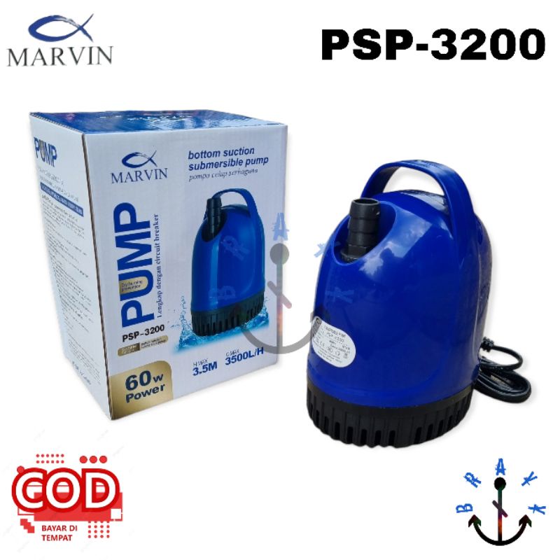 pompa air kolam ikan hias hemat listrik Marvin PSP 3200
