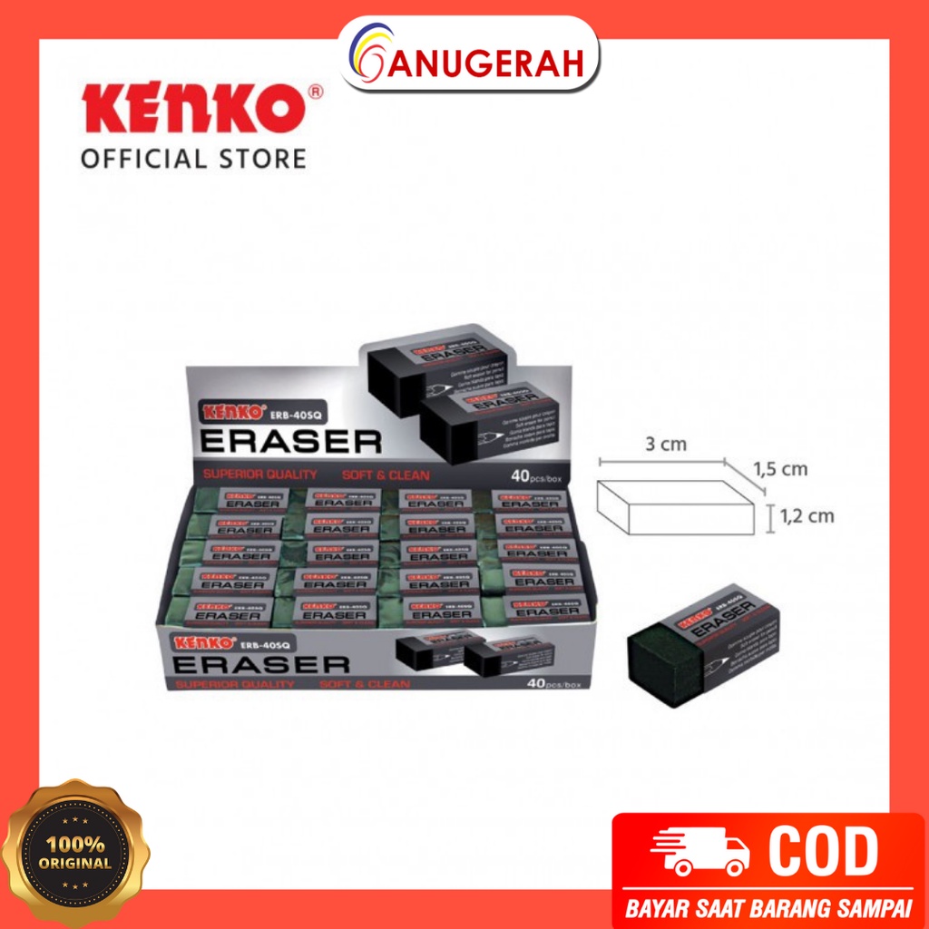 

KENKO ER-40SQB PENGHAPUS HITAM KECIL