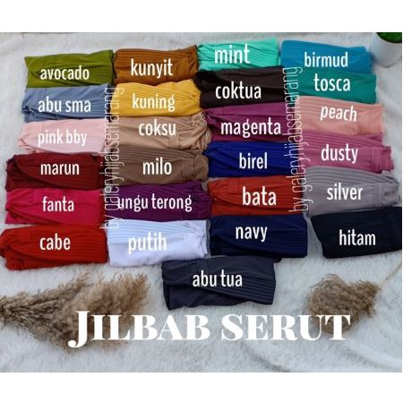 jilbab serut polos