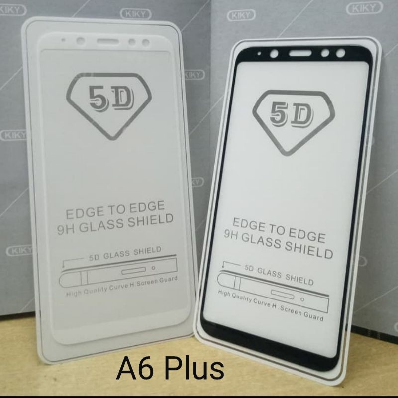 Samsung Galaxy A6 Plus Tempered Glass Full Layar Anti Gores Kaca