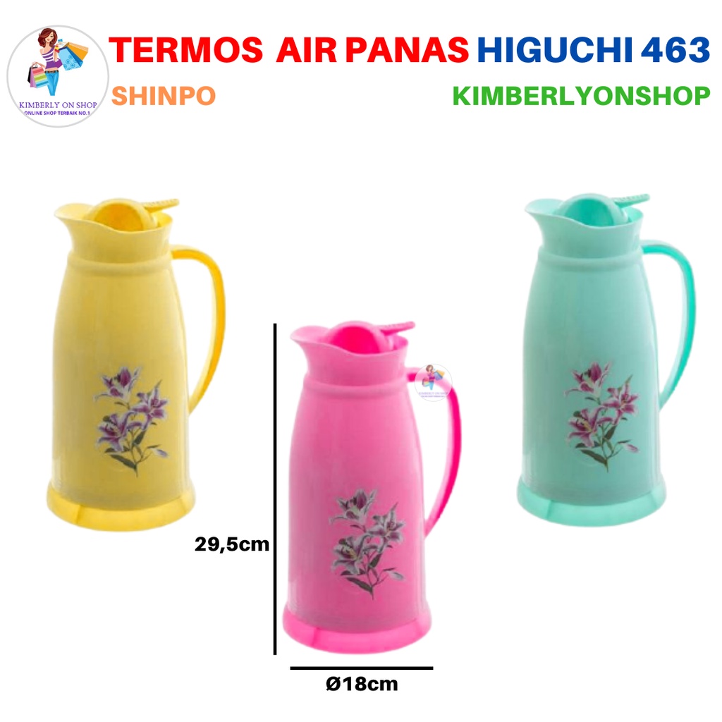 Termos Air Panas 1.3 Liter Higuchi Vacuum Flask 463 Shinpo