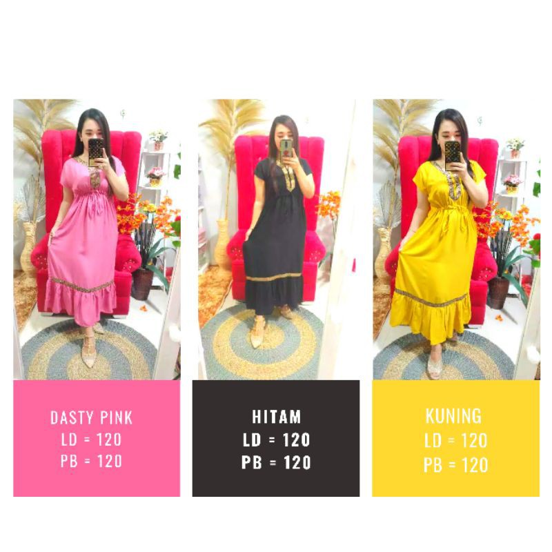 DASTER ARAB FENDI | DASTER RUFFLE SERUT | BAHAN RAYON,SELETING DEPAN BUSUI