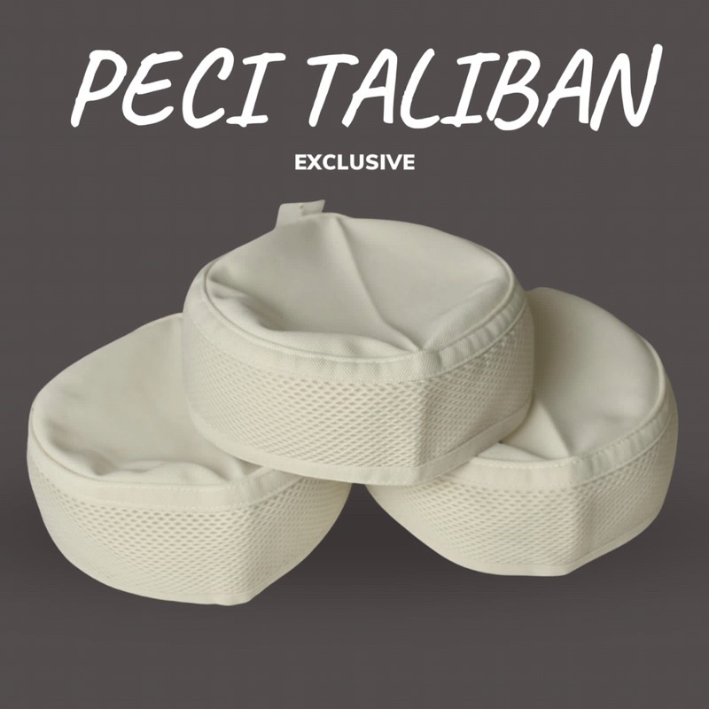 Peci taliban dewasa madun warna cream / krem