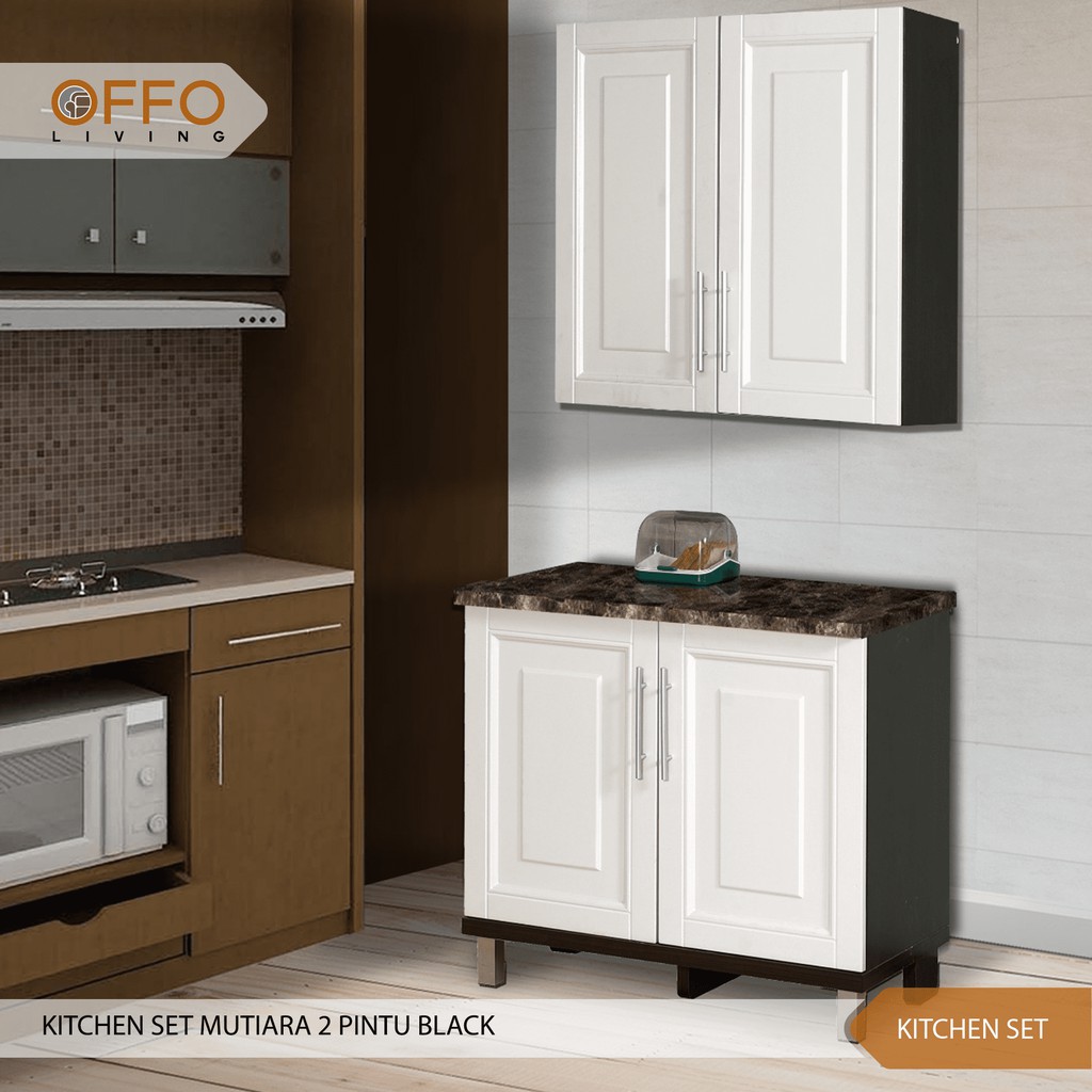Offo Living - Kitchen Set Cabinet Mutiara knockdown kayu olahan berkualitas - 2 Pintu