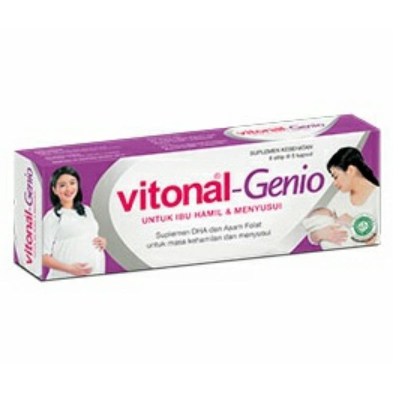 Vitonal Genio Suplemen DHA dan Asam Folat untuk Ibu Hamil dan Menyusui | Vitamin Ibu Hamil