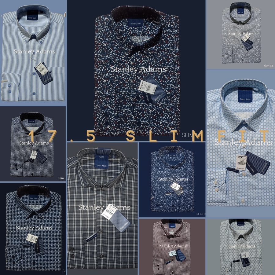 Kemeja MATAHARI COLE STANLEY ADAMS Panjang Slimfit XXL Kemeja Pria Lengan Panjang XXL