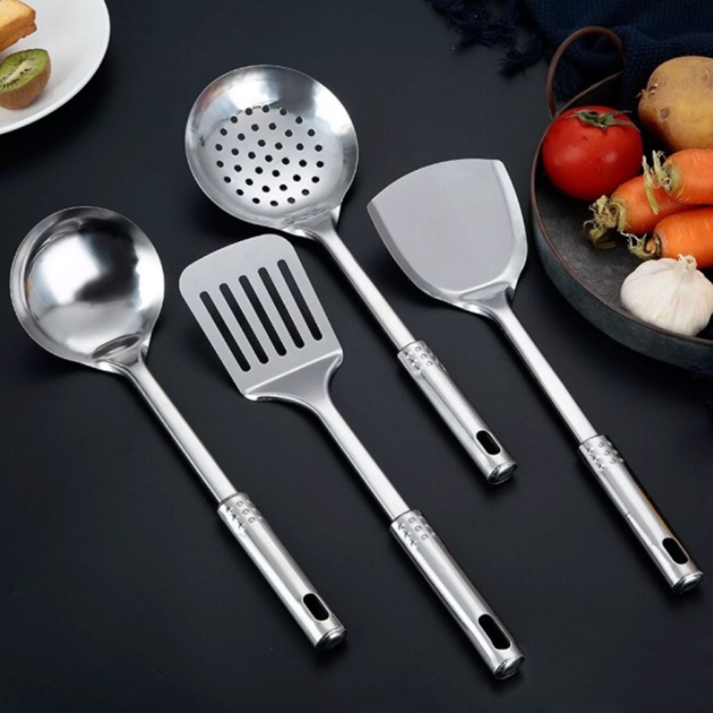 GSF Spatula Set isi 4 pcs - G-4404 / Sutil Spatula Stainless Stell TEBAL