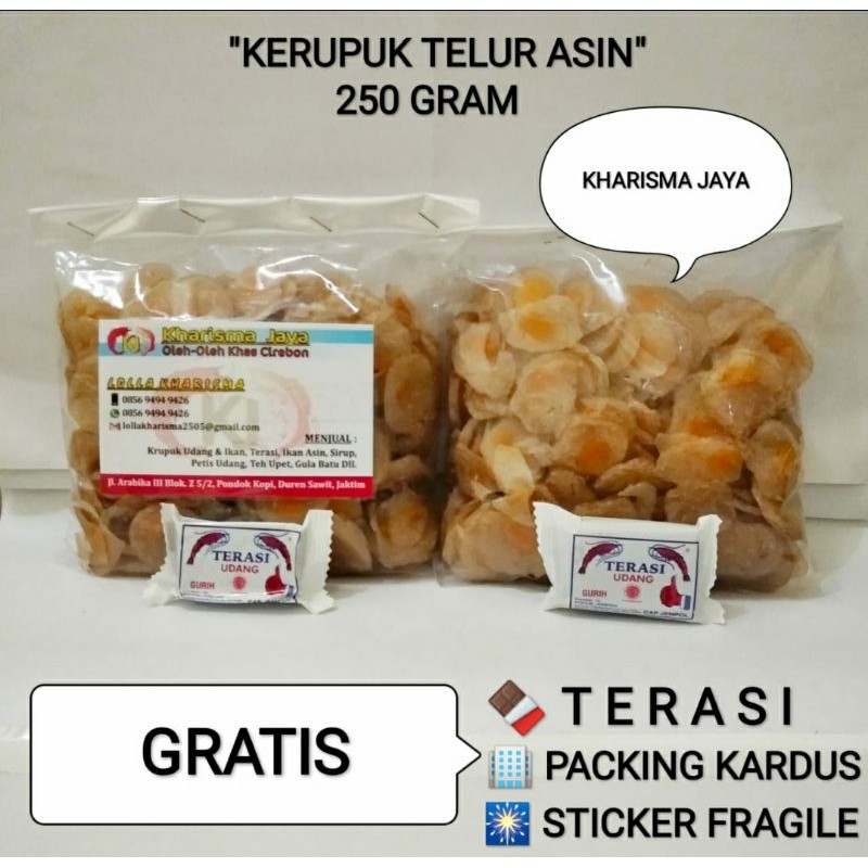 

Krupuk Telor Asin 250 gram