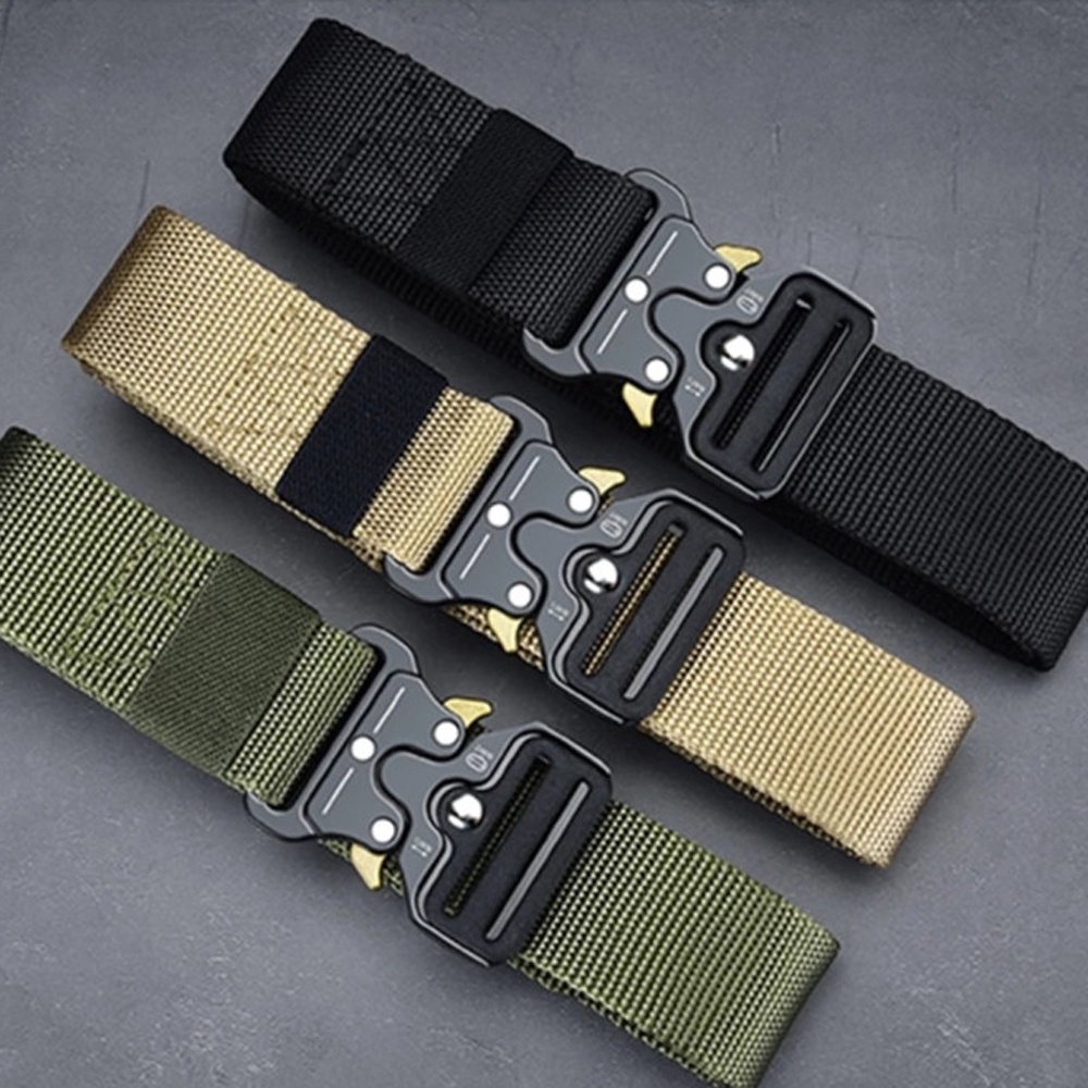 SHOPEE 6.6 SUPER SALE!! Ikat Pinggang Pria Tactical Nylon Kanvas Sabuk Military Kode S045