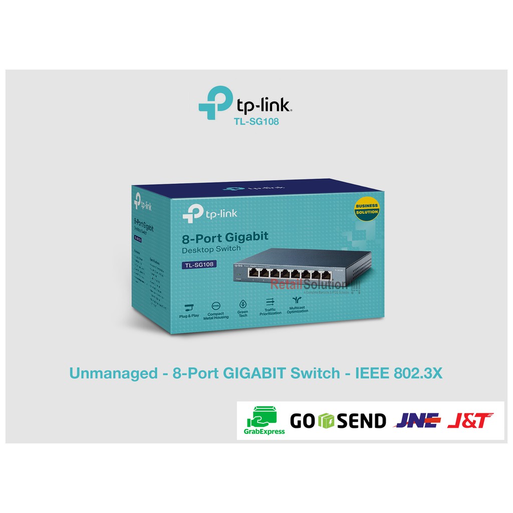 TP-LINK TL-SG108 Gigabit 8 Port Unmanaged Switch