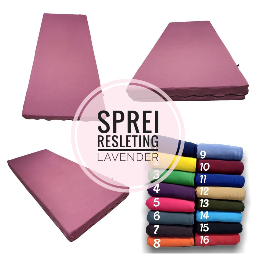 Sprei resleting sarung kasur polos Uk.100x200x25-30 SPRINGBED