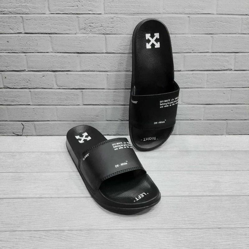 Sandal Slop Offwhite X Virgil Premium/Sandal Slide Pria Terbaru/Sandal Slop Offwhite Wanita Kekinian Off-white virgil Grade Ori-5
