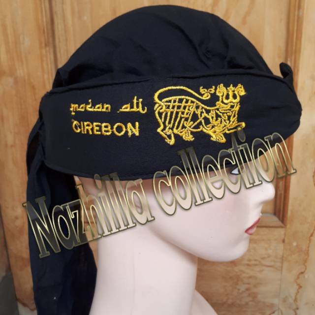 Peci Ikat Iket blangkon cirebon / Iket macan Ali / Blangkon lipat macan Ali Cirebon
