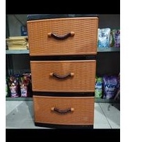 Laci rotan 3tk / laci plastik susun 3 / laci twinpan mr3 / laci serbaguna