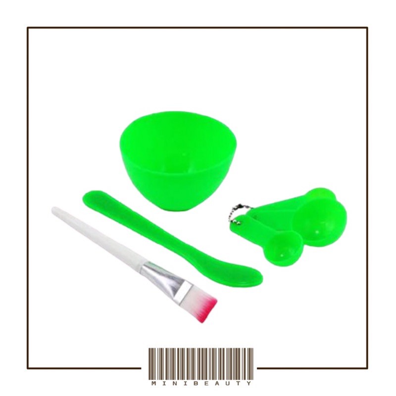 mangkok masker spatula sendok dan kuas 4in1