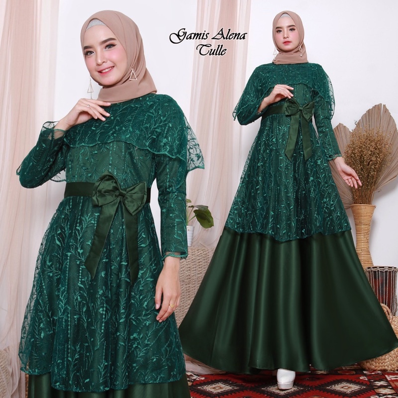 Diskon 25% GAMIS ALENA By RASAQI KEBAYA-Gamis pesta-gamis wanita muslimah-gamis syari-gamis lebaran