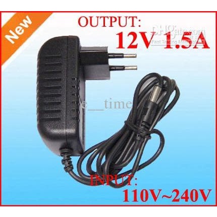 Adaptor DC 12v 1.5A in: 220V AC Power Supply 2.1x5.5mm Adapter LEDCCTV DLL