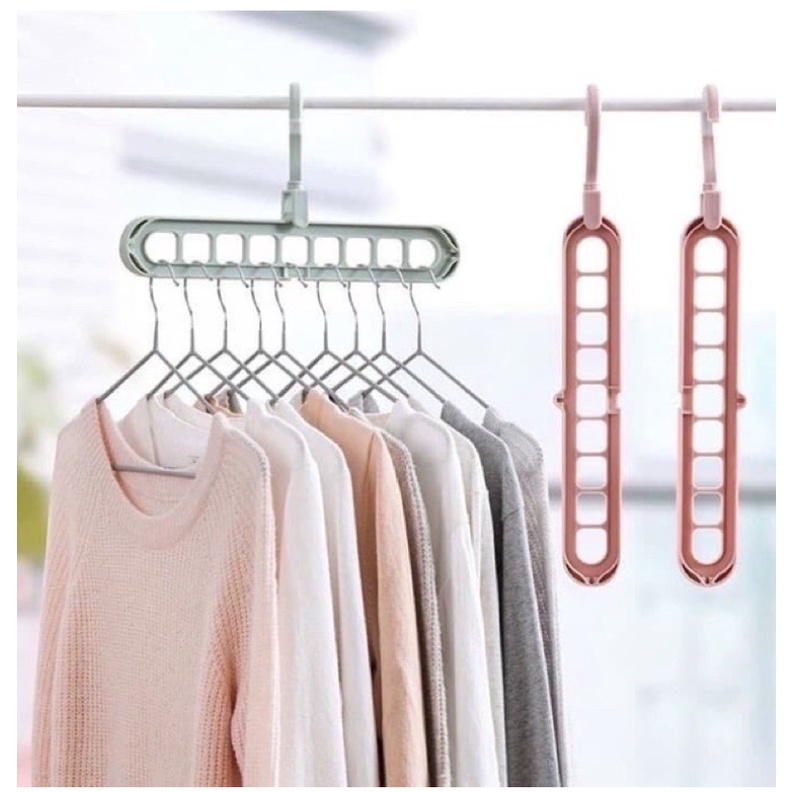 PA Magic Hanger Instant 9 in 1 Gantungan Baju Ajaib Gantungan Baju 9 in 1 Pakaian Celana Jilbab Handuk 9 Layer PR079