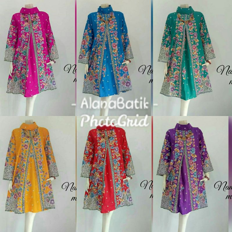 TUNIK BATIK/TUNIK KANTOR/BAJU KERJA/ATASAN KERJA