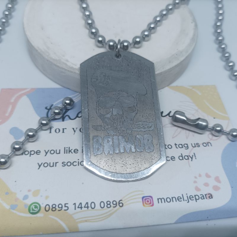 Kalung Logo BRIMOB (Stainless Asli)