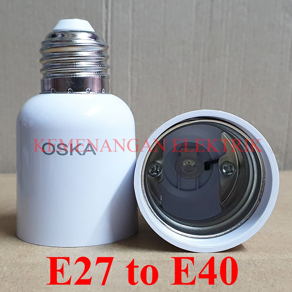 KONVERTER LAMPU FITTING E27 KE E40 LIGHT CONVERTER ADAPTER E27 TO E40