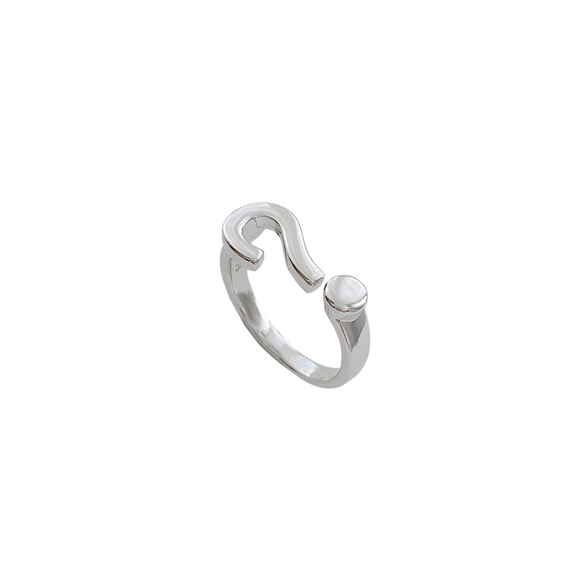 Question Mark Opening Ring Accessories Simple Personality Versatile Fashion