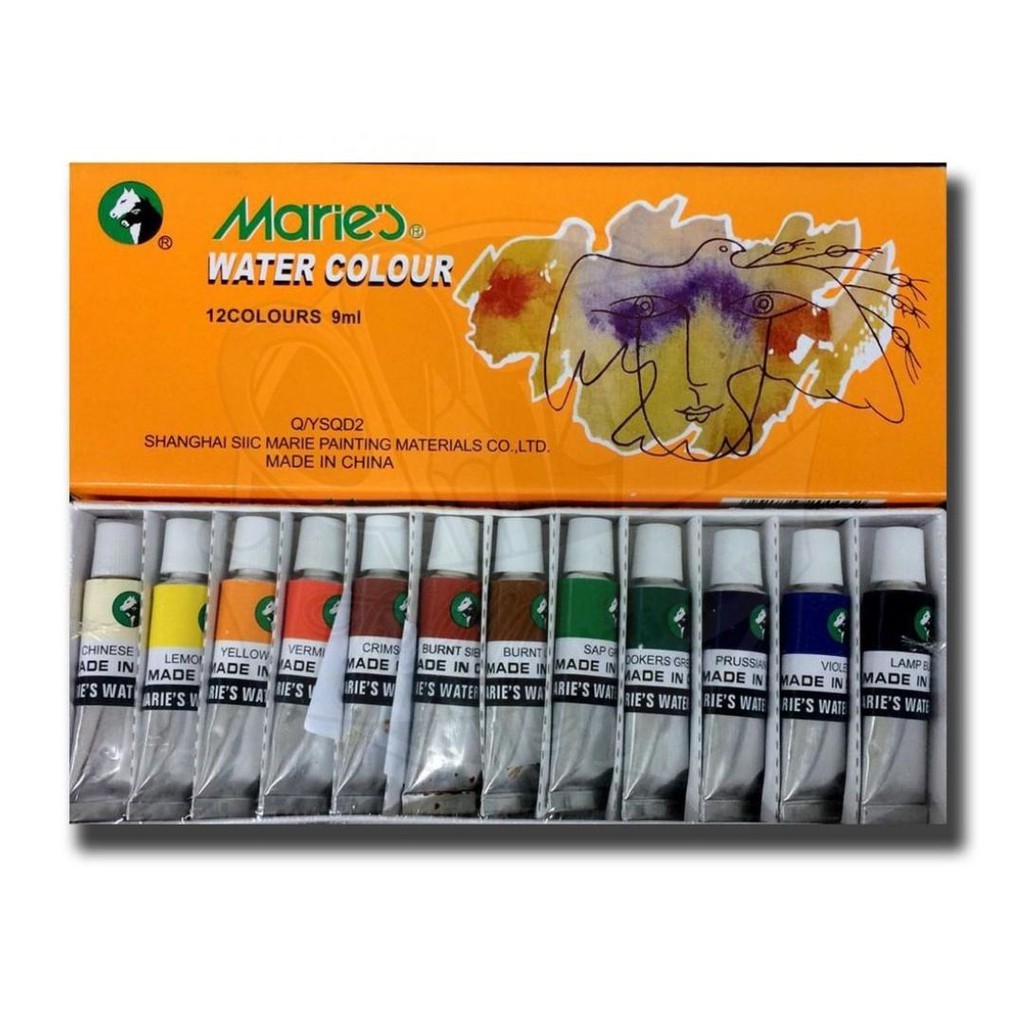 

Maries Watercolour 9mL set 12 Warna E.1306B / Cat Air Maries 12 x 9ml