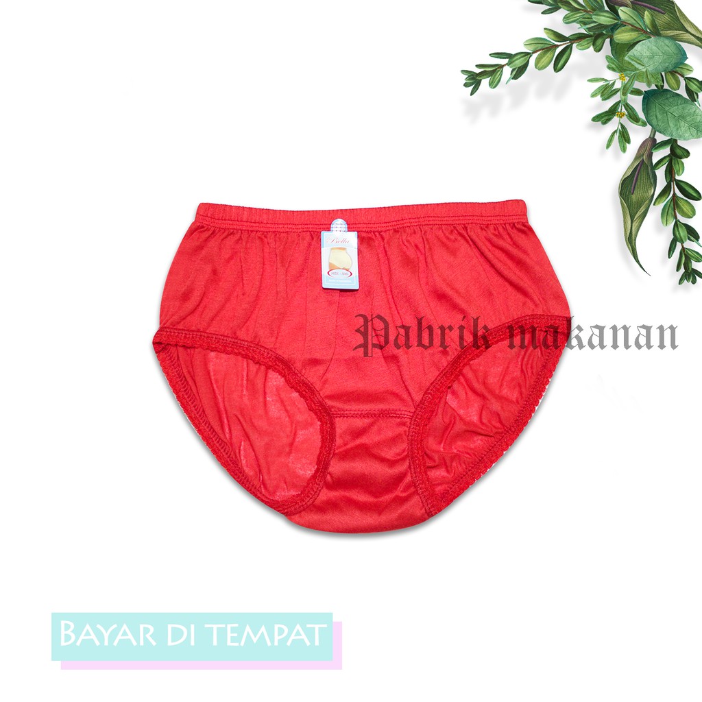 CD CELANA DALAM WANITA MURAH MOTIF POLOS BAHAN KATUN WARNA DIKIRIM RANDOM