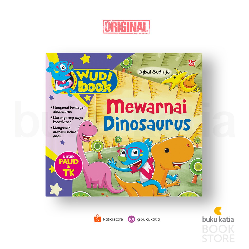 WUDI BOOK : MEWARNAI DINOSAURUS